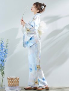 画像7: 【即日発送】アイシーフラワー牡丹浴衣 【浴衣3点セット 浴衣/帯/下駄】 [YMT] (7)