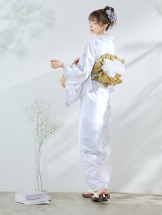 画像15: 【即日発送】ニュアンスフラワーベージュ浴衣 【浴衣3点セット 浴衣/帯/下駄】 [YMT] (15)