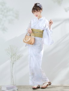 画像17: 【即日発送】ニュアンスフラワーベージュ浴衣 【浴衣3点セット 浴衣/帯/下駄】 [YMT] (17)