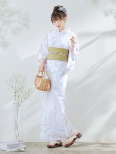 画像4: 【即日発送】ニュアンスフラワーベージュ浴衣 【浴衣3点セット 浴衣/帯/下駄】 [YMT] (4)