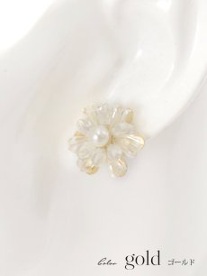 画像2: 【アクセサリー：ピアス】クリアフラワーピアス【Fサイズ/1カラー】[YMT] (2)