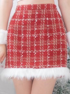 画像10: 【即日発送！】【サンタコス 5点セット】【XS-XLサイズ/2カラー】ツイードチェックバニーサンタコスプレ[OF04] (10)