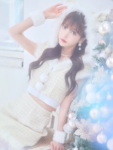 画像10: 【即日発送！】【サンタコス 5点セット】【XS-XLサイズ/2カラー】ツイードチェックバニーサンタコスプレ[OF04] (10)