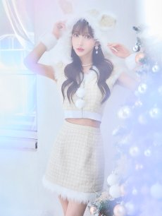 画像11: 【即日発送！】【サンタコス 5点セット】【XS-XLサイズ/2カラー】ツイードチェックバニーサンタコスプレ[OF04] (11)