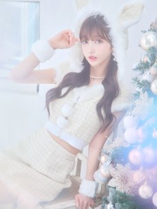 画像14: 【即日発送！】【サンタコス 5点セット】【XS-XLサイズ/2カラー】ツイードチェックバニーサンタコスプレ[OF04] (14)