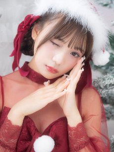 画像6: SALE!即日発送!【サンタコス 3点セット】【S-XLサイズ/1カラー】チュールスリーブレースリボンサンタコスプレ[OF04] (6)