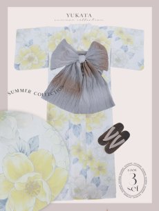 画像26: 【即日発送】ヘルシー油彩牡丹浴衣 【浴衣3点セット 浴衣/帯/下駄】 [YMT] (26)