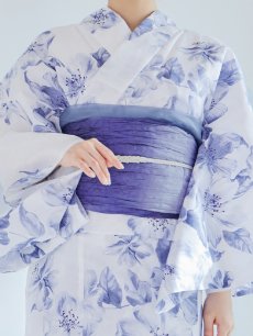 画像39: 【即日発送】モダンフラワー大人エレガント浴衣 【浴衣3点セット 浴衣/帯/下駄】 [OF04] (39)