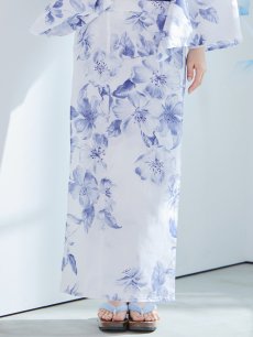 画像40: 【即日発送】モダンフラワー大人エレガント浴衣 【浴衣3点セット 浴衣/帯/下駄】 [OF04] (40)