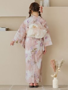 画像17: 【即日発送】大人レトロピンク浴衣 【浴衣3点セット 浴衣/帯/下駄】 [YMT] (17)