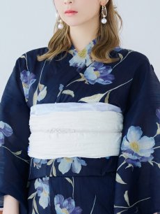画像18: 【即日発送】ネイビー＆ブルー牡丹浴衣 【浴衣3点セット 浴衣/帯/下駄】 [YMT] (18)