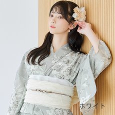 画像7: 【即日発送】【浴衣小物】オーガンジーリボン付きフラワーコサージュ3点セット【2カラー】[YMT] (7)