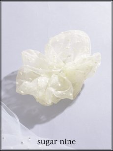 画像2: 【アクセサリー：ヘアゴム】ドットチュールシュシュ【1カラー】[OF02] (2)