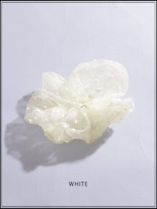 画像3: 【アクセサリー：ヘアゴム】ドットチュールシュシュ【1カラー】[OF02] (3)
