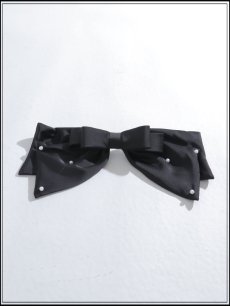 画像2: 【ヘアアクセサリー】パールリボンバレッタ【1カラー】[OF02] (2)