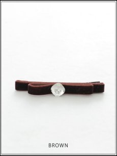 画像4: 【ヘアアクセサリー】ベロアリボンヘアピン【Fサイズ/3カラー】[OF02] (4)