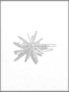 画像3: 【ヘアアクセサリー】スノークリスタルモチーフヘアバレッタ【1カラー】[OF02]  (3)