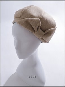 画像2: 【帽子】サイドリボンベレー帽【1カラー】[OF02]  (2)