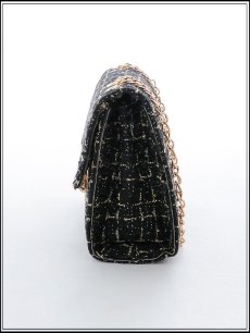 画像7: 【バッグ】2wayゴールドチェーンツイードバッグ【Fサイズ/2カラー】[OF03]  (7)