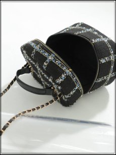 画像5: 【バッグ】ツイードチェックバニティバッグ【Fサイズ/2カラー】[OF04] (5)