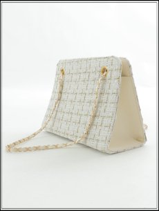 画像4: 【バッグ】ツイードチェーンショルダーバッグ【Fサイズ/2カラー】【IM】[OF04] (4)