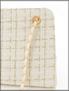 画像5: 【バッグ】ツイードチェーンショルダーバッグ【Fサイズ/2カラー】【IM】[OF04] (5)