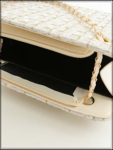 画像6: 【バッグ】ツイードチェーンショルダーバッグ【Fサイズ/2カラー】【IM】[OF04] (6)