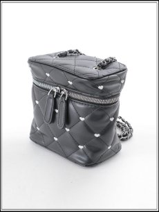 画像5: 【バッグ】チェーンショルダーハートキルティングバニティバッグ【Fサイズ/2カラー】[OF02] (5)