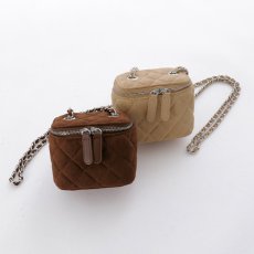画像9: 【バッグ】チェーンショルダーキルティングスエードバニティバッグ【Fサイズ/2カラー】[OF4] (9)
