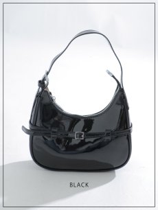 画像2: 【バッグ】エナメルハーフムーンバッグ【Fサイズ/4カラー】[OF03] (2)