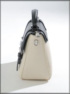 画像5: 【バッグ】レザーキャンバスサッチェルバッグ【Fサイズ/3カラー】[OF02] (5)