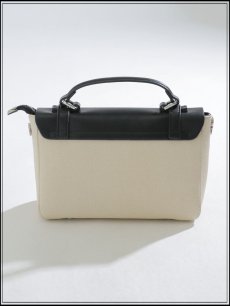 画像6: 【バッグ】レザーキャンバスサッチェルバッグ【Fサイズ/3カラー】[OF02] (6)