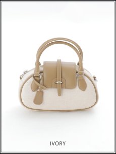 画像5: 【バッグ】キャンバスバイカラーミニバッグ【Fサイズ/3カラー】[OF03] (5)