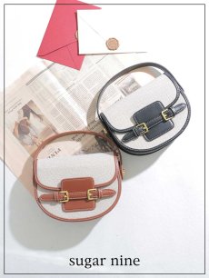 画像1: 【バッグ】2wayレザーパイピングキャンバスバッグ【Fサイズ/2カラー】[OF02] (1)