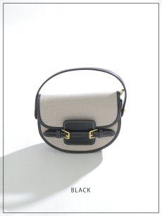 画像2: 【バッグ】2wayレザーパイピングキャンバスバッグ【Fサイズ/2カラー】[OF02] (2)