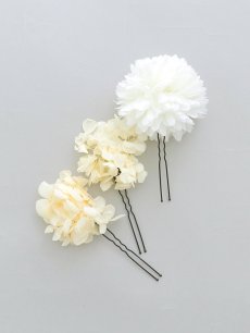 画像3: 【卒業袴小物】水引ホワイトドライフラワーセット髪飾り【1カラー】 (3)