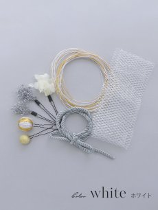 画像2: 【卒業袴小物】網チュールとドライフラワーのセット髪飾り【2カラー】 (2)