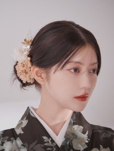 画像14: 【2月中旬発送予定】【卒業袴小物】ドライフラワーセット髪飾り【2カラー】 (14)