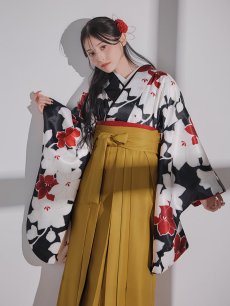 画像9: 【卒業袴小物】レッド×ホワイトフラワーセット髪飾り【1カラー】 (9)