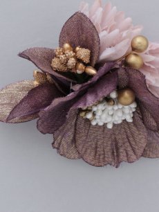 画像13: 【卒業袴小物】オーガンジーフラワーアンティークベリーコサージュ【3カラー】 (13)