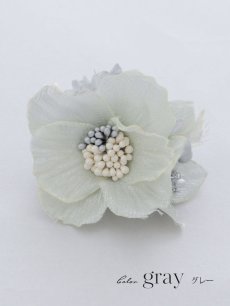 画像2: 【卒業袴小物】オーガンジーフラワーアンティークベリーコサージュ【3カラー】 (2)