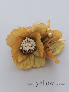 画像4: 【卒業袴小物】オーガンジーフラワーアンティークベリーコサージュ【3カラー】 (4)