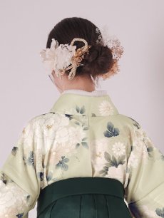 画像5: 【卒業袴小物】オーガンジー×パールアーティフィシャルフラワーコサージュ【1カラー】 (5)