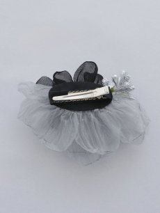 画像3: 【卒業袴小物】シルバーパーツ＆ラメチュールコサージュ【1カラー】 (3)