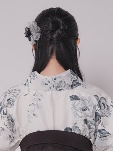 画像5: 【卒業袴小物】シルバーパーツ＆ラメチュールコサージュ【1カラー】 (5)