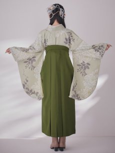 画像17: 【即日発送】白牡丹 モカ二尺袖着物【卒業袴３点セット 二尺袖着物/帯/袴】 (17)