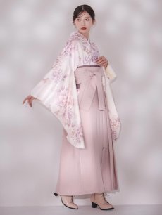 画像11: 【即日発送】ピンク牡丹×菊 ペールピンク二尺袖着物【卒業袴３点セット 二尺袖着物/帯/袴】 (11)