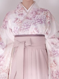 画像20: 【即日発送】ピンク牡丹×菊 ペールピンク二尺袖着物【卒業袴３点セット 二尺袖着物/帯/袴】 (20)