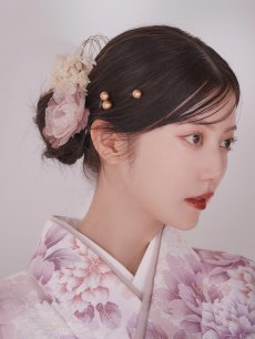 画像22: 【即日発送】ピンク牡丹×菊 ペールピンク二尺袖着物【卒業袴３点セット 二尺袖着物/帯/袴】 (22)