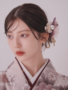 画像24: 【即日発送】ピンク牡丹 くすみピンク二尺袖着物【卒業袴３点セット 二尺袖着物/帯/袴】[FB01] (24)